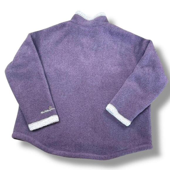VTG Walt Disney World Tinker Bell Sherpa Fleece Jacket Women XXL Purple Full Zip - Picture 9 of 11
